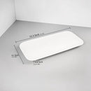 Serving Platters Set of 4, Rectangular Serving Plates, Serving Trays for Entertaining Party, Microwave,Oven,Dishwasher Safe,Kitchen Dinnerware, White 12.4 Inch by CozyNest Decor