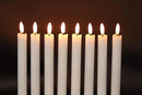 GenSwin Flameless White Taper Candles Flickering with 10-Key Remote, Battery Operated Led Warm 3D Wick Light Window Candles Real Wax Pack of 6, Christmas Home Wedding Decor(0.78 X 9.64 Inch) by CozyNest Decor