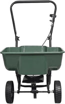 80LB Walk-Behind Broadcast Spreader for Seed,Fertilizer,Salt,Ice Melt, Fertilizer Spreader with Adjustable Drop Rate, Seed Spreaders for Lawns by GreenHaven Gardens