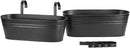 Dahey 3 Pcs Metal Hanging Flower Pots for Railing Fence Outdoor Planter 15.7 Inch Hanging Bucket Pots Countryside Window Flower Plant Holder with Detachable Hooks for Garden Yard Home Decor,Black by GreenHaven Gardens