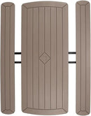 OEF Furnishings Heavy Duty Blow Molded Folding Picnic Table - Brown, Brown Frame by GreenHaven Gardens