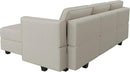 Belffin Convertible Sectional Sofa with Chaise Velvet L Shaped Sofa Couch Modular Sectional Sofa with Storage Grey by CozyNest Decor
