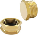 Hooshing 4PCS 3/4" GHT Garden Hose End Female Cap and Male Plugs Kits Garden Irrigation Brass Pipe Fittings Water Tubing Stopper by GreenHaven Gardens