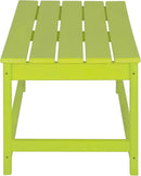 WO Home Furniture Adirondack Chairs Table Set of 3 PCS Outdoor Folding Chairs Coffee Table Weather/UV Resistant for Lawn, Garden, Bon Fire, Balcony (Lime) by GreenHaven Gardens
