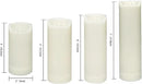 CANDLE CHOICE Waterproof Outdoor Battery Operated Flameless Candles with Auto Timer Flickering Plastic Resin Electric LED Slim Pillar Lights for Lantern Patio Garden Wedding Party Decorations 4 Pack by GreenHaven Gardens