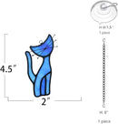 Cat Decor Stained Glass Window Hangings,Blue Cat Suncatcher for Window Cat Ornament Home Decor,Cat Themed Gifts for Women Cat Lovers Gifts,Great for Livingroom Bedroom by GreenHaven Gardens