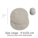 Merino Wool Nursing Pads, Style Softline, Regular Thickness, Size Large - 9 in. Diameter by TinyTreasures Baby Boutique