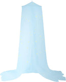 BCBYou Bed Canopy Mosquito Net with Fluorescent Stars Glow in Dark for Baby, Kids, and Adults, for Cover The Baby Crib, Kid Bed, Girls Bed Or Full Size Bed (Light Blue) by TinyTreasures Baby Boutique