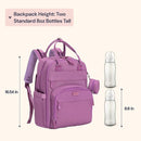 BabbleRoo Diaper Bag Backpack - Baby Essentials Travel Tote - Multi Function Waterproof Diaper Bag, Travel Essentials Baby Bag with Changing Pad, Stroller Straps & Pacifier Case - Unisex, Purple by TinyTreasures Baby Boutique