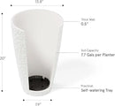 LA JOLIE MUSE 20inch Tall White Planters Set of 2,Large Tree Planters for Indoor Plants,Flower Containers for Front Porch, Honeycomb by CozyNest Decor