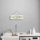 Laundry Sign Wall Decor, Kitchen Wall Art with Plant Print, Rustic Farmhouse Wall Hanging Plaque Home Kitchen Decorative (Laundry), 4.7 x 13.7 inches by CozyNest Decor