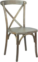 EMMA + OLIVER 2-Pack Medium with White Grain X-Back Chair by CozyNest Decor