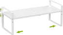 Expandable,Stackable Spice Rack,Seasoning Organizer and Storage,Spices Jar Racks for Cabinet,Countertop, Metal Pantry, Cupboard,Laundry Storages,Heavy Duty(1 Pack/Large/White) by CozyNest Decor