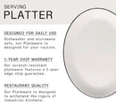 Made In Cookware - Serving Platter - White With Black Rim - Porcelain - Crafted in England by CozyNest Decor
