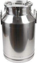 Stainless Steel Milk Can, 40L/10.6 Gallon Heavy Duty Airtight Storage Canister Milk Bucket with Lid, Embedded Silicone Milk Jug Wine Pail Water Cereals Bucket with Three Latches and Two Handles by CozyNest Decor