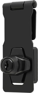 Alise Keyed Hasp Lock,4 Inch Safety Packlock Clasp Hasps Latch,Black Door Hinge Lock with Keys Keyed Locking Hasps for Cabinet,Closet,Drawer, Barn,Fence,Garage Doors by TinyTreasures Baby Boutique