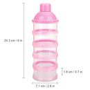 Accmor Formula Dispenser On The Go, 5 Compartments Stackable Formula Container for Travel, Baby Milk Powder Kids Snack Container, BPA Free by TinyTreasures Baby Boutique