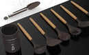 Silicone Cooking Utensils Set - 446°F Heat Resistant Silicone Kitchen Utensils for Cooking,Kitchen Utensil Spatula Set w Wooden Handles and Holder for Non-Stick Cookware, BPA FREE (Coffee) by CozyNest Decor
