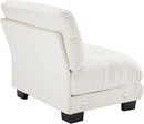 Armless Sofa W/1 Pillow - White by CozyNest Decor