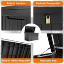 230 Gallon Resin Deck Box, Lockable Patio Outdoor Storage Box for Furniture, Garden Tools and Tools Storage, Waterproof Outside Storage Boxes - Black by GreenHaven Gardens