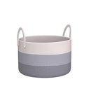 OrganiHaus Large Laundry Basket, Woven Cotton Rope Basket for Blankets, Toy Storage, Nursery Hamper, Living Room Decor Organizer, Soft & Durable Hamper with Handles, 20x13 inches - Gray by TinyTreasures Baby Boutique