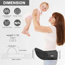 Baby Hip Carrier, Hip Seat Baby Carrierwith Adjustable Waistband, Ergonomic No-Slipped Seat, Breathable Materials for Newborns to Toddlers（Black by TinyTreasures Baby Boutique