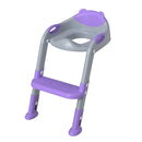 Potty Training Seat with Step Stool Ladder, SKYROKU Potty Training Toilet for Kids Boys Girls Toddlers - Comfortable Safe Potty Seat with Anti-Slip Pads Ladder Grey Purple by TinyTreasures Baby Boutique