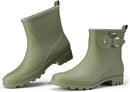 HISEA Women's Ankle Rain Boots Waterproof, Fashion Short Garden Shoes Anti-slip for Women with Comfortable Insole