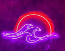 LED Decorative Lights USB Mountains Sunrise Sunset Led Neon Signs Home Decoration Wall Art Holiday Gift Brightness Adjustable 15.7''x15'' by CozyNest Decor
