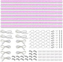 Barrina T5 Grow Lights, Full Spectrum, 2ft 80W (8 x 10W, 500W Equivalent), LED Grow Light Bulbs, Plant Lights for Indoor Plants, Greenhouse, Plug and Play, Pink, 8-Pack by GreenHaven Gardens