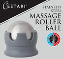 Cestari Stainless Steel Ice Hot Cold Roller for Pain Relief, Foot Massage Ball with Silicone Holder, HSA Muscle Roller, Gray by CozyNest Decor