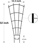 4 Pack 32'' Indoor Plant Trellis for Potted Plants Climbing Outdoor Metal Garden Trellis Houseplants Flowers Vine Ivy,Fan Shape, Black by GreenHaven Gardens