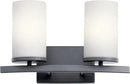 KICHLER 45496BK Crosby Vanity, 2-Light 200 Total Watts, Black by CozyNest Decor