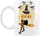 Personalized Halloween Witch Mom Mug With Kids Names - Coffee Cup Gift for Women - 11 or 15 Oz Fall Gift by TinyTreasures Baby Boutique