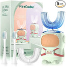 Ultrasonic Kid's U-Shaped Electric Toothbrush, IPX7 Waterproof, Five Cleaning Modes, 60S Smart Reminder (Cartoon Astronaut,Green Ages 6-12) by TinyTreasures Baby Boutique