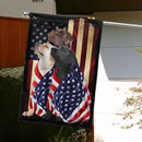 FLAGWIX Three Labrador Retriever Dogs, Patriot American Dog Flags - 4th of July Decorations for Home, Outside, Indoor Outdoor Flag, House Flag 30x40 - Double Sided, Heavy Duty Canvas, Fade Resistant by GreenHaven Gardens