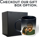 Personalized Coffee Mug, Custom Drawing Portrait Gift, Funny Customized Coffee Gift for Men & Women, Custom Mugs with Pictures, Black - Color Changing 11oz Father's Day Mug by TinyTreasures Baby Boutique