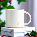COLLECTIVE HOME - Monogram Ceramic Mugs, 15 oz Golden Initial Coffee Cups, Elegant Alphabet Tea Mugs, Elegant Personalized Mug with Gift Box, Luxurious Cups for Office and Home (s) by CozyNest Decor