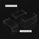 Acrylic Risers Display Stands 3pcs, Rectangular Dessert Table Display Set, Clear Display Shelf for Funko Pop, Collectibles, Retails, Shoes, Plants, Home Decors, Decoration - 7.5''x8''x8.5'' by CozyNest Decor