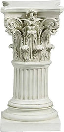 Design Toscano Corinthian Pedestal Column Plant Stand, Medium 29 Inch Tall, Cast Stone Resin, Antique Stone Finish by GreenHaven Gardens