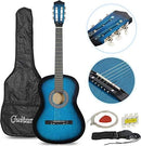 Smartxchoices 6 String 38" Acoustic Guitar w/Gig Bag Strap Pitch Pipe Extra Strings Set Pick for Kids Beginners Starter Youths Students Right-handed（Blue） by TinyTreasures Baby Boutique