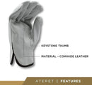 ATERET 24 Pairs Small Heavy Duty Durable Cowhide Leather Work Gloves I Driver Gloves for Truck Driving, Warehouse, Gardening, Farming by GreenHaven Gardens
