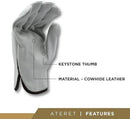 12 Pairs Heavy Duty Durable Cowhide Leather Work Gloves for Construction, Industrial and Personal Use by GreenHaven Gardens