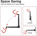 Wall Mount Bike Rack,Bike Hanger Horizontal,Bicycle Holder Heavy Duty,Garage Bike Storage,Garage Organization Bicycle Hook with Rubber,Foldable and Adjustable Angle(2 pack) by GreenHaven Gardens