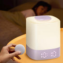 Lyridz LED Nursery Night Light with Clock, Portable Breastfeeding Night Lamp for Baby, Remote Control, 4000mAh Rechargeable Battery, Dimmable, 3 Color Temperature by TinyTreasures Baby Boutique