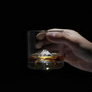 Mount Fuji Heavy Crystal Whiskey Glasses Gift Set of 2, Thick Freezable Bourbon Glass 1lb Each, Premium Whiskey Gifts for Men, Frozen Crystal Chills Cocktails, 10 oz by CozyNest Decor