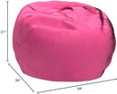 Posh Creations Structured Comfy Seat for Playrooms and Bedrooms, Large Bean Bag Chair, 100in Round Classic Bean Bag, Pink by TinyTreasures Baby Boutique