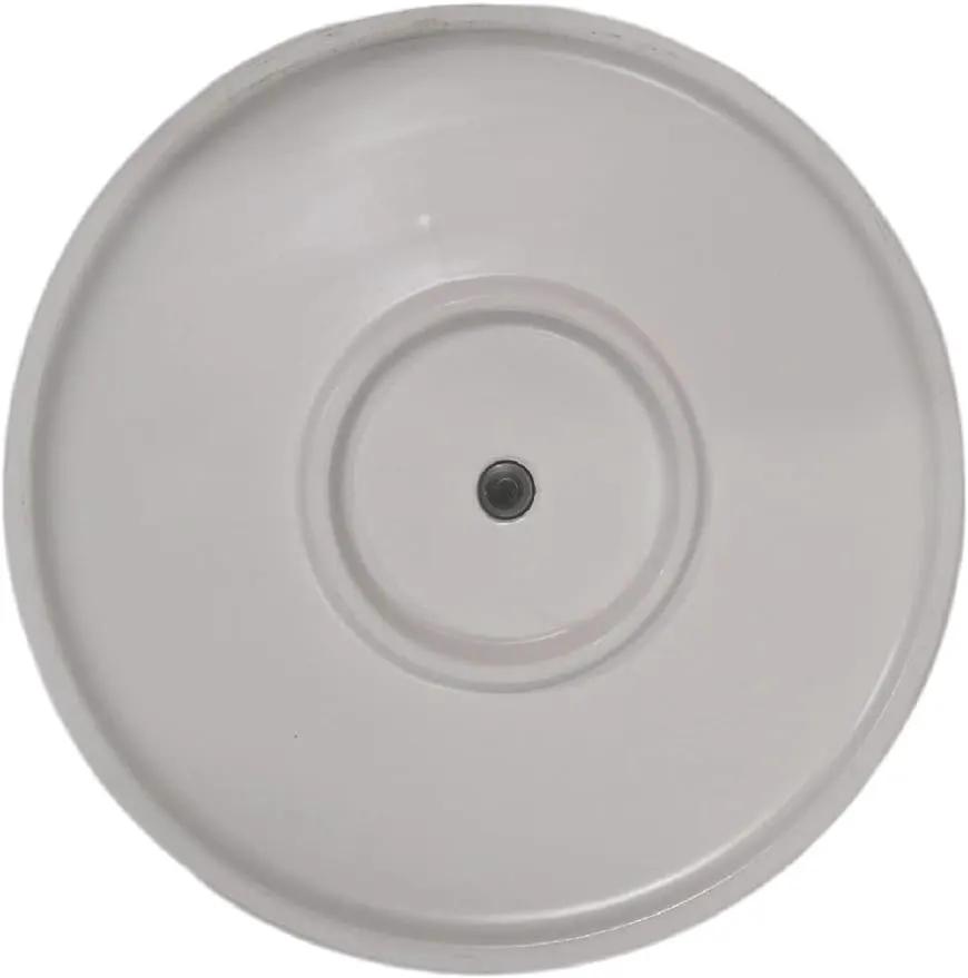Amazon Basics Fluted Ceramic Round Planter, 10-Inch, White, photo 4 of 7