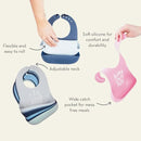Bella Tunno Baby Bib for Eating, Waterproof Silicone Bib with Large Food Catcher, Adjustable Fit for Babies 4-12 months & Toddlers 1-3 Years, Boys & Girls, Food Critic by TinyTreasures Baby Boutique