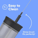 Owala Kids BPA-Free Plastic Tumbler with Spill Resistant Flexible Straw, Easy to Clean, Kids Water Bottle, Great for Travel, Dishwasher Safe, 15 Oz, Black and Gray (Skate Park) by TinyTreasures Baby Boutique